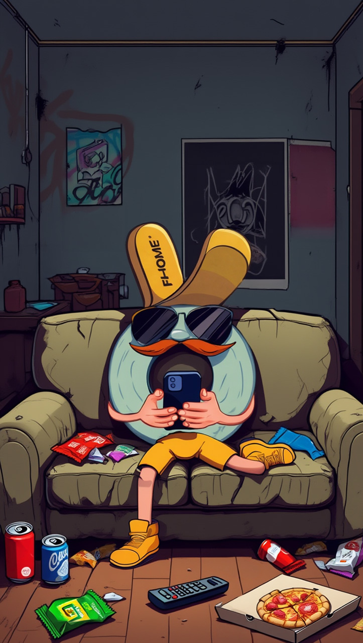 On the couch